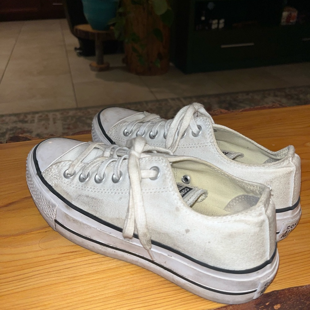 White Platform Converse